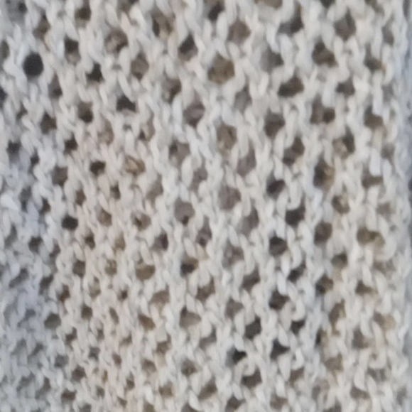 Crochet Sweater Boho Fringe Sweater J JILL Swim Cover w/ hood - Picture 7 of 7